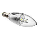 Dimmable E14 1W 90LM 6000-6500K Natural White Light LED Candle Bulb (220V)