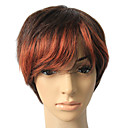 100% real del pelo humano del color mixto recto corto peluca de pelo para Sexy Lady