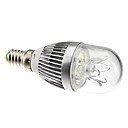 E14 3W 270LM 6000-6500K Natural White Light LED Ball Bulb (85-265V)