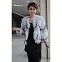 3/4 Sleeve Fox Fur Casual/Party Jacket