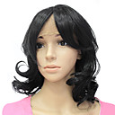 Lace Front pelo sintético Negro peluca de pelo largo y ondulado