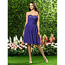 A-line Sweetheart Knee-length Chiffon Bridesmaid Dress