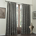 (Two Panels) Traditional Jacquard Geometric Energy Saving Curtains