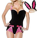 Sexy Beauty Black Polyester-Häschen-Kostüm (2 Stück)