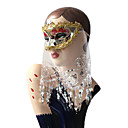 Flashlight Venetian Masquerade Dance Masquerade Party Mask with Veil