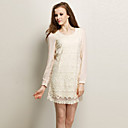 Frauen Chiffon-Spitze lose Kleid