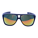 Unisex Red Revo Lens Black Frame Oval zonnebril