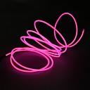 2.3m Rosa EL fio LED Decoração de casamento com carregador do cigarro