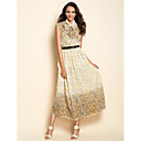 TS Polka Dots Bow Tie Belt Midi Dress