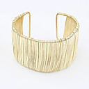 Ouro chapeado extra-wide Bracelet Abertura Alloy