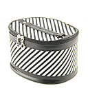 1PCS Cosmetic Makeup Pouch Portable Case Bag with Mirrors Black&white Stripe