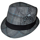 Fashion Skull Pattern Cotton Trilby Hat