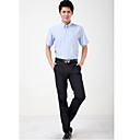 Blue-rayures noires courtes en coton T-shirt manches homme