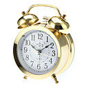 2.3 "Twin Bells Vintage Analog Desktop Alarm Clock (Oro, 1xAA)