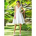 schede / kolom sweetheart rechter trein chiffon kanten bruidsjurk