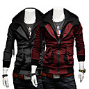 Man's Leisure Slim Cotton Hoodie with Cap(Assorted Colors)