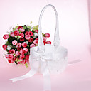 Beautiful Flower Basket In Lace Flower Cover With Bowknot
