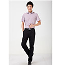 Rayas camisa de manga corta azul-negro Hombres