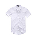 Men's Soft Light Blue Twill Short Sleeve Shirt