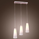60W Pendant Light with 3 Lights in Glass Bottle Shade