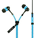 KINGTIME New Style Zip In-Ear Earphones,Orange&Blue, KT-11B