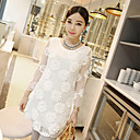 Women's Mesh Lace Flowers Dress