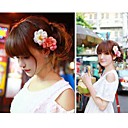 Kvinners Søt Double Color Flower Hair Clip
