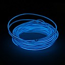 5m Azul EL Fio Luz Decoração de casamento com carregador do cigarro