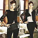 Vrouwen Lace Sleeves Slim Jacket