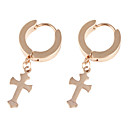Cross Stainless Steel Plating Earring