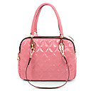 Lady's Fashion Checked Candy Color Dual-use Tote