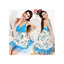 Mujeres top Grado Sexy patrón de flores de encaje babydoll y resbalones
