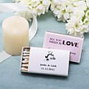 Scatole di fiammiferi personalizzati - Amore e vino (set di 12)