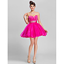 Robe de bal sweetheart court / mini-robes de satin mat Cocktail