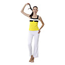 Wicking tecido Yoga Casual Yellow Vest Branco Calças Sportswear Suit