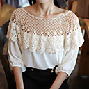 Encaje de ganchillo blusa de la gasa que empalma de la Mujer