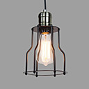 60W élégant Pendant Light avec Metal Frame and Shade en Campagne Conception