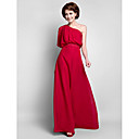 Sheath/Column One Shoulder Floor-length Chiffon Mother of the Bride Dress