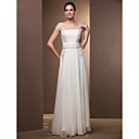 Sheath / Column Square Floor-length Chiffon Wedding dress