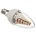 E14 3W 210-230LM 48x5050SMD 6000-6500K White Light LED Candle Bulb(220-250V)