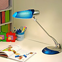 Op Art Lighting - Eye Protection Hibiscus (Matte Silver Transparent Blue) 15W Business-Learning Table Lamp