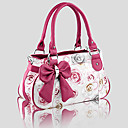 Fashion Flower Pattern Bow Tote
