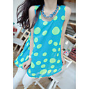 Dots solto Hip-length tanque das mulheres