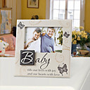 Retro Style Butterfly Printing Wooden Picture Frame