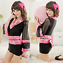 Sexy Kimono Black Gauze Lingerie Wear
