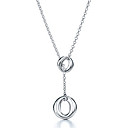 dubbele ronde sterling zilveren hanger met neckalce (lt016) xl065