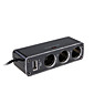 transluzent 1-zu-3 cigarrete Buchse Power Splitter mit USB-Anschluss