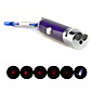 5 en 1 1mw 650nm pointeur laser rouge projective avec 2 * conduit et porte-clés pourpre