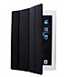  Four-fold PU Leather Case with Sleep/Wake-up for iPad 2 (Black)