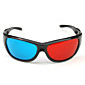 Sport Style Re-useable Plastic Frame Resin Lens Anaglyphic Blue + Red 3D Glasses
